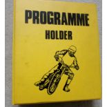 SPEEDWAY PROGRAMME FOLDER WITH 68 BIRMINGHAM PROGRAMMES MOSTLY 70'S