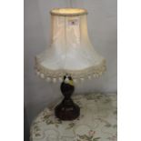 Table lamp and shade,