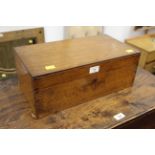 Late 19th/early 20th century oak writing slope