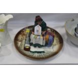 Royal Doulton figurine - Silks & Ribbons and Royal Doulton plate The Balloon Seller