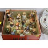 Box of thirteen Goebel figurines