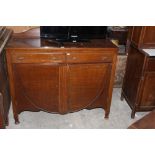 A 1940's oak utility sideboard, with two
