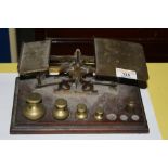 A set of Victorian brass and mahogany po