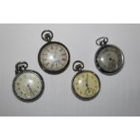 A group of four pocket watches, to inclu