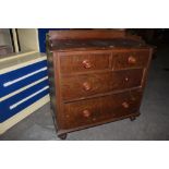 A Victorian painted pine 2/2 chest of dr