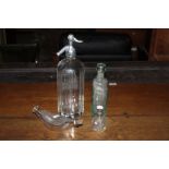 An Owens of Hereford glass soda syphon,