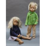 Two 1970's vinyl Sasha dolls with blonde hair
