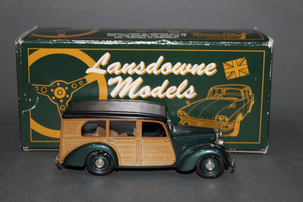 A Lansdowne Models 1/43 scale 1950 Lea Francis estate four door model car in original box.