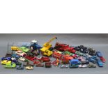 A group lot of mixed diecast and plastic models to include Dinky, Tekno, Matchbox, Bradscar Hove,