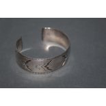 A vintage George Jensen silver bangle of Art Deco style, design number 38,