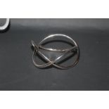 A George Jensen silver Alliance bangle, designed by Allan Scharff, marked 925 and with Jensen stamp,