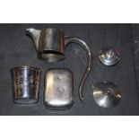 An Edward VII silver claret jug mounts,