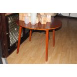 Two modern stained circular dining table