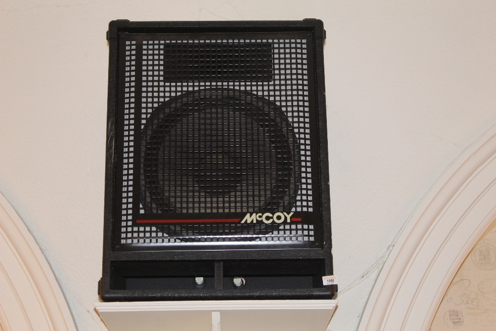 A pair of large McCoy sound system speak