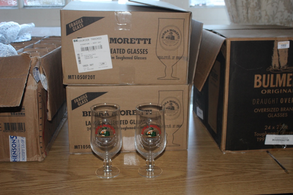 Two boxes of Birra Moretti laser nucleat