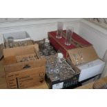 8 boxes of miscellaneous hotel glassware