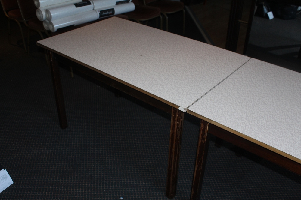 Three rectangular melamine topped tables - Image 2 of 2