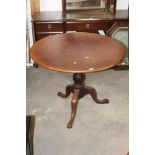 A George III mahogany circular tripod ta