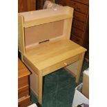 A child's beech computer desk with drawe