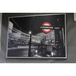 Photographic canvas of London Undergroun