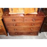 A George III mahogany chest of drawers,