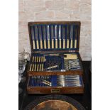 A silver plated Old English pattern cutlery service for 12 place settings,