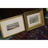 Two Victorian watercolours, one depictin