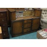 A mid-century walnut drinks cabinet, hei