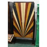 An Art Deco style cupboard with sunburst