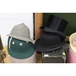 Quantity of hats, riding helmet, top hat