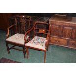 A late 19th century carver armchair and