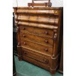A Victorian mahogany Scotch chest of dra