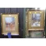 Two gilt framed and mounted watercolours