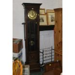 An oak cased longcase clock with brass f