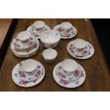 Crown Staffordshire floral tea set,
