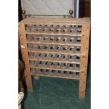 A tall pine wine rack