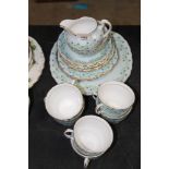 A Colclough bone china blue floral tea s