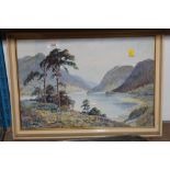 A 20th century oil on board of Thirlmere