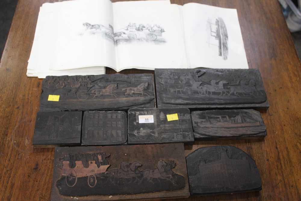 8 printers blocks, ships, carriages,