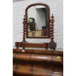 A Victorian mahogany dressing table mirr