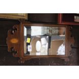 Small Edwardian bevelled edge mirror wit