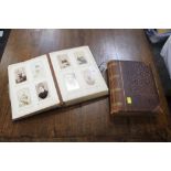 Two Victorian photograph albums, one empty,