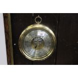 Modern brass effect circular barometer