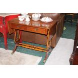 A modern sofa table with two drawers, ly