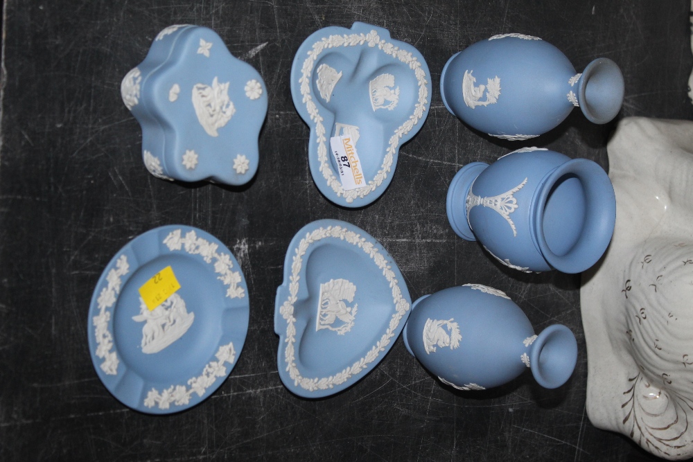 Seven items of Wedgwood blue jasper ware - Image 2 of 2