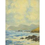 David R Rodger, oil painting on board of a coastal scene, 35 cm x 27 cm, signed and dated 1942.