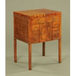 A George III mahogany gentleman's washstand,