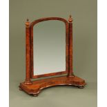 A large Victorian mahogany dressing table mirror,