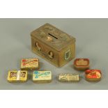 Six gramophone needle tins, to include Columbia, Songster, HMV and BHS,