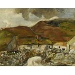 Sheila Fell (1931-1979), oil painting on canvas, "Appletreewick", 71 cm x 92 cm, signed.